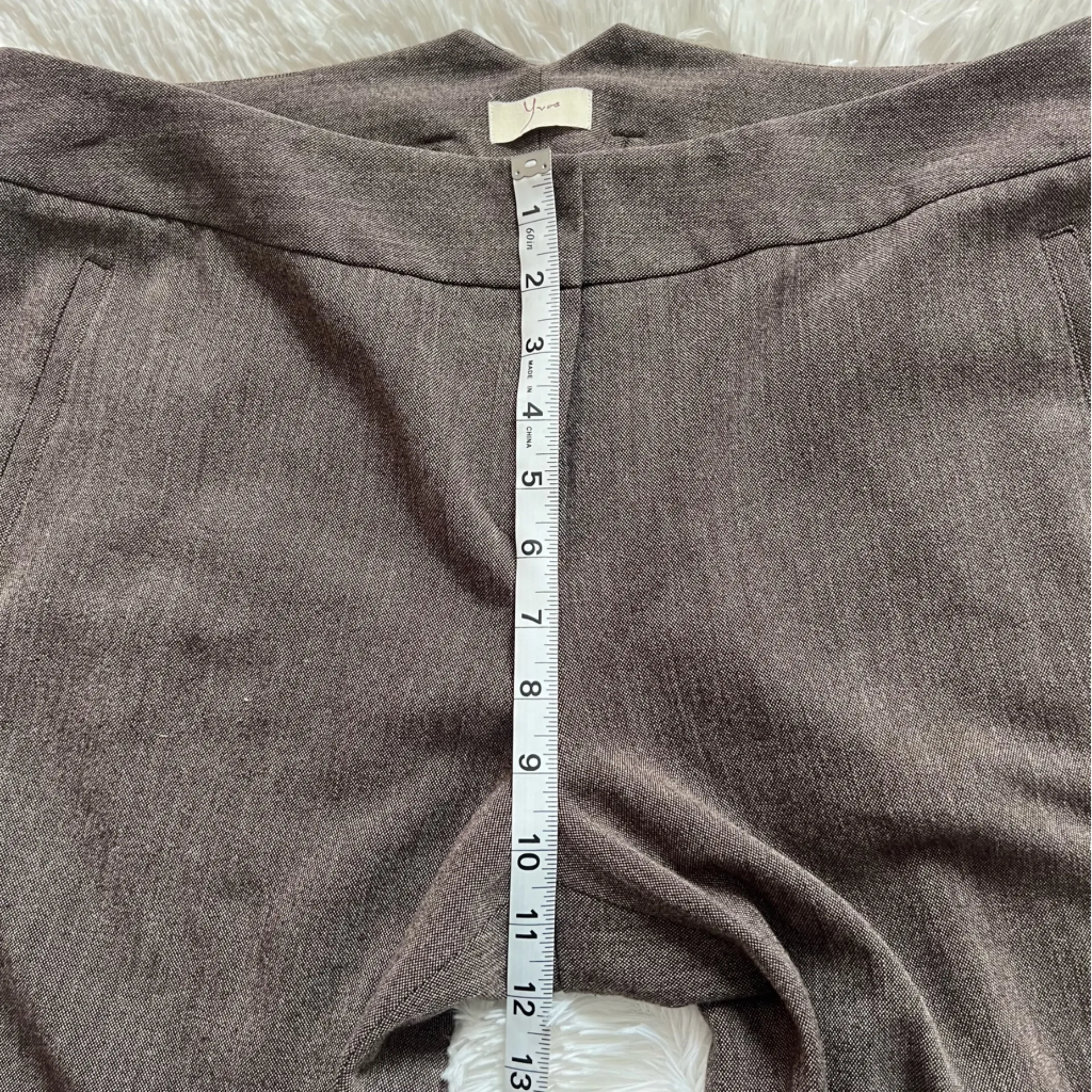 Yvos Women’s Size 12 Chocolate Trousers Pants – Pre - Image 6