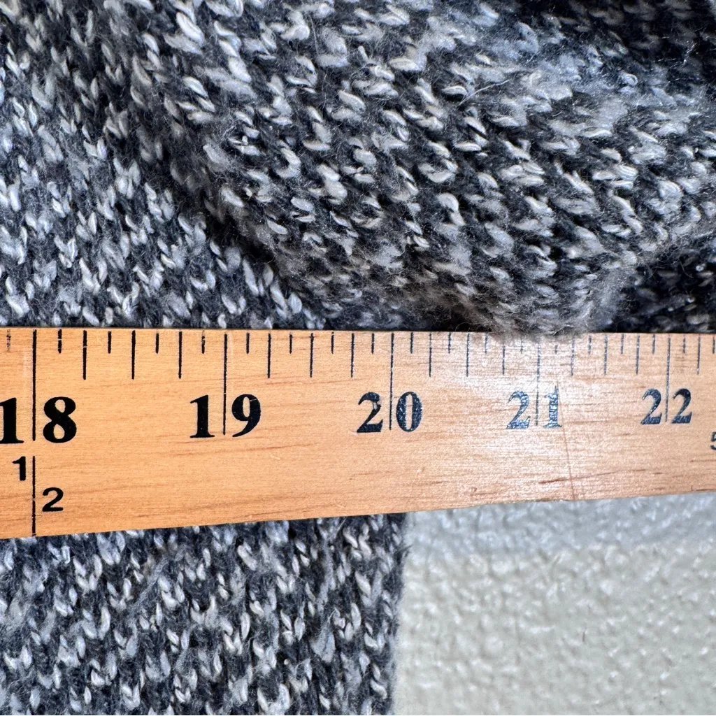 Lucky Brand Grey Open Front Longline Cardigan Sweater Womens L Fall Cozy Chunky - Image 4