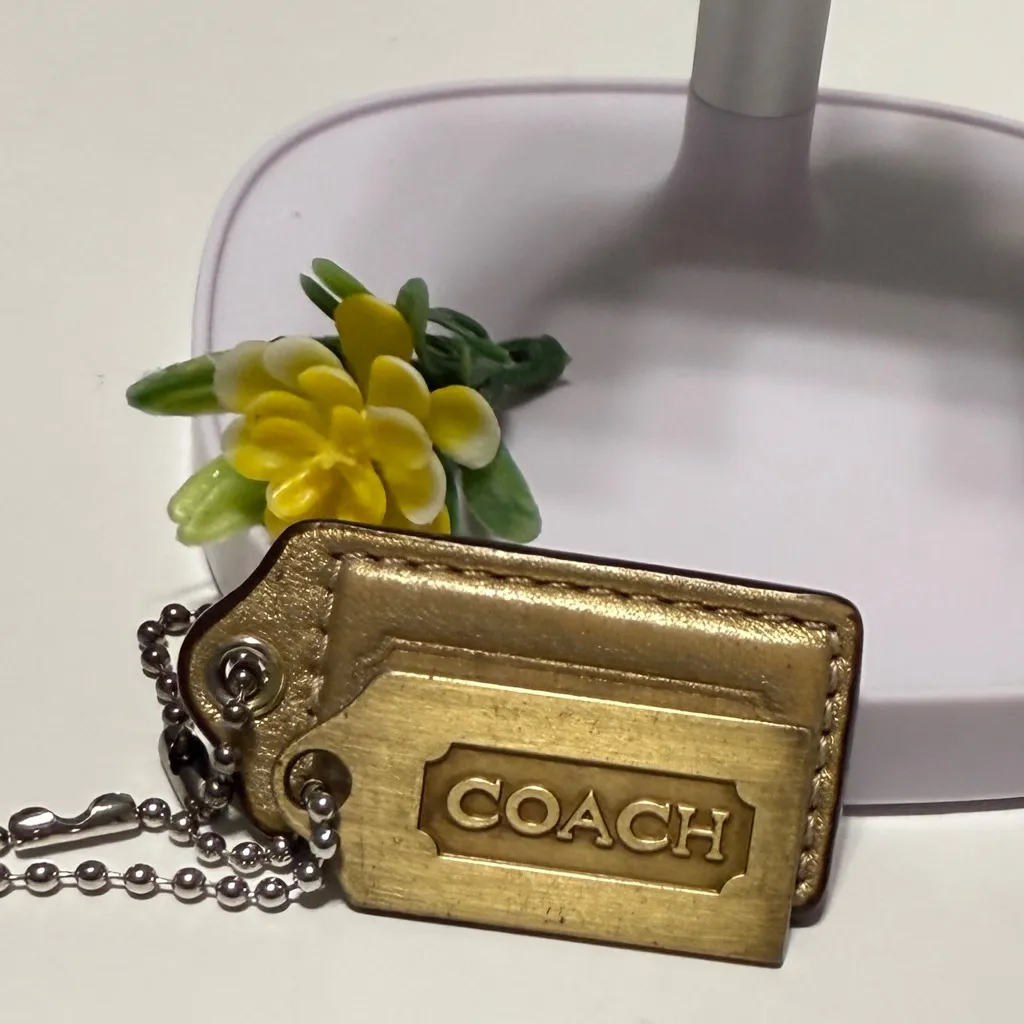 Coach Gold Tag Keychain - Image 2