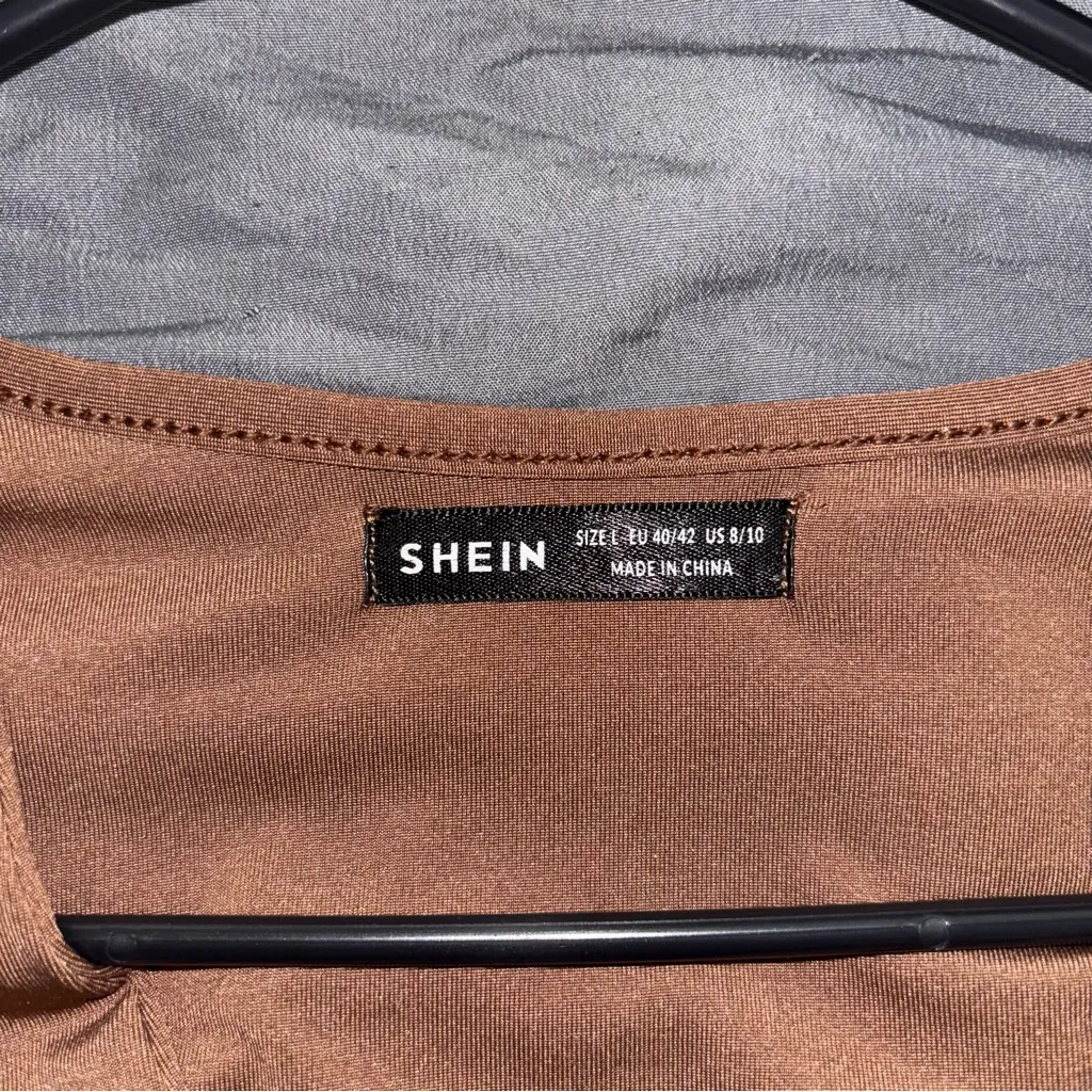 SHEIN Brown Midi Dress - Image 5