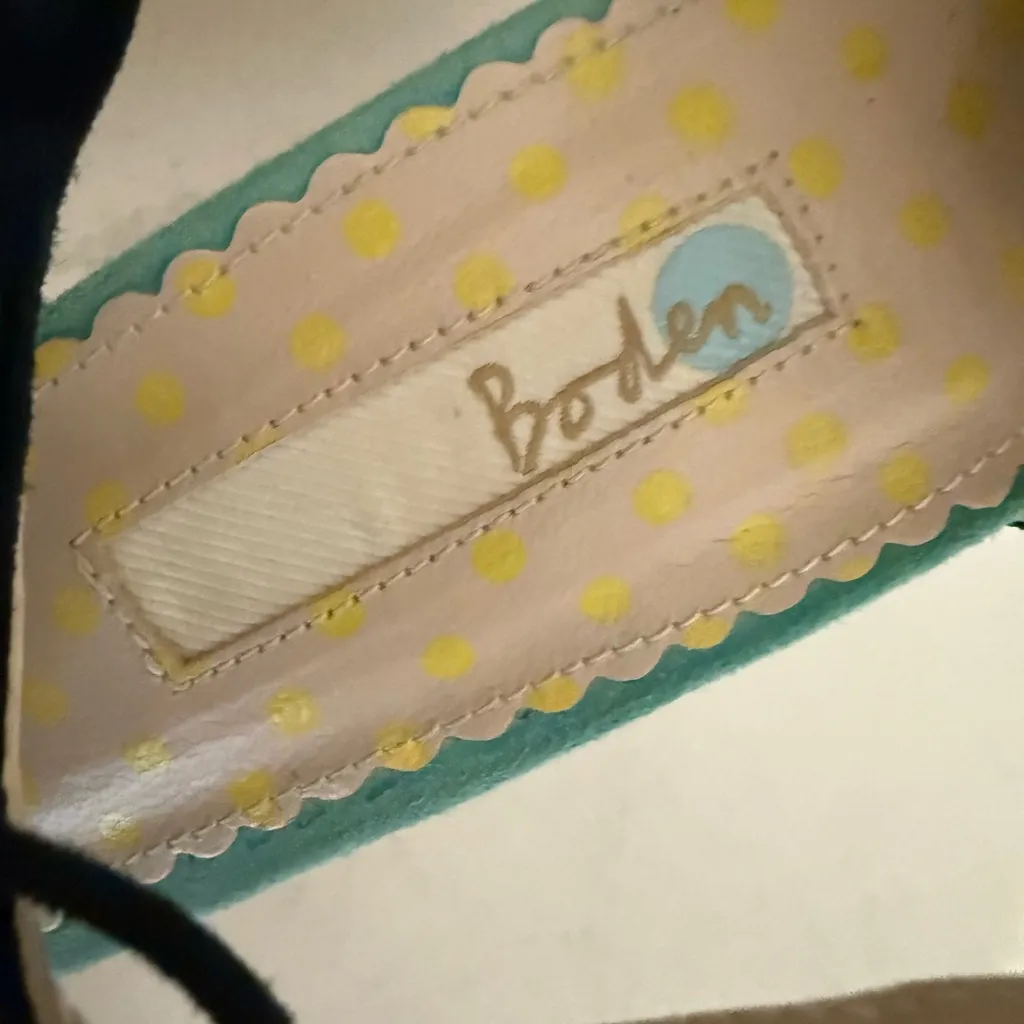 Boden Alice Suede Amethyst Navy Turquoise Tassel T - Image 5