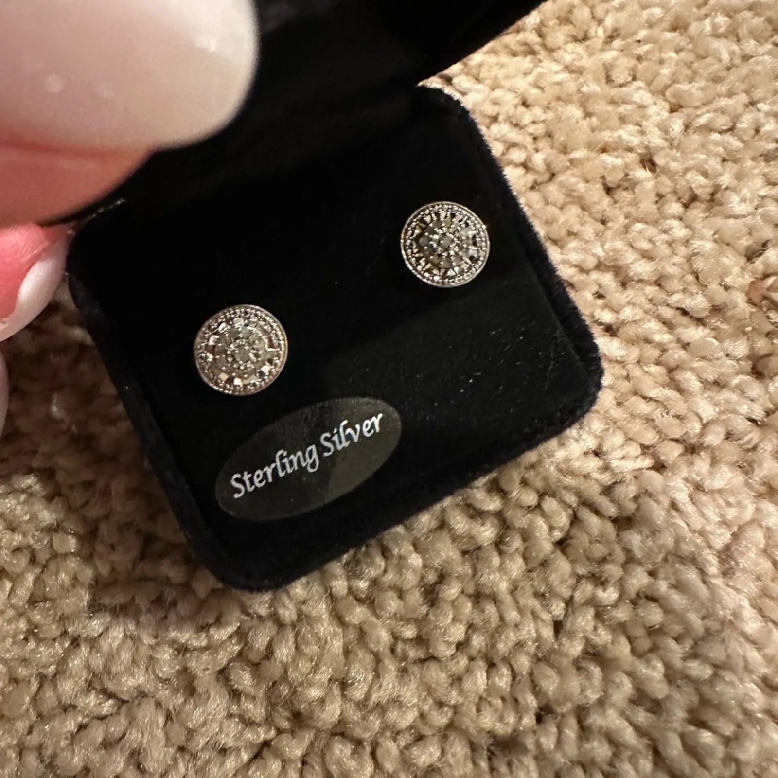 Macy's Bridge Diamond Cluster Stud‎ Earrings - Image 2