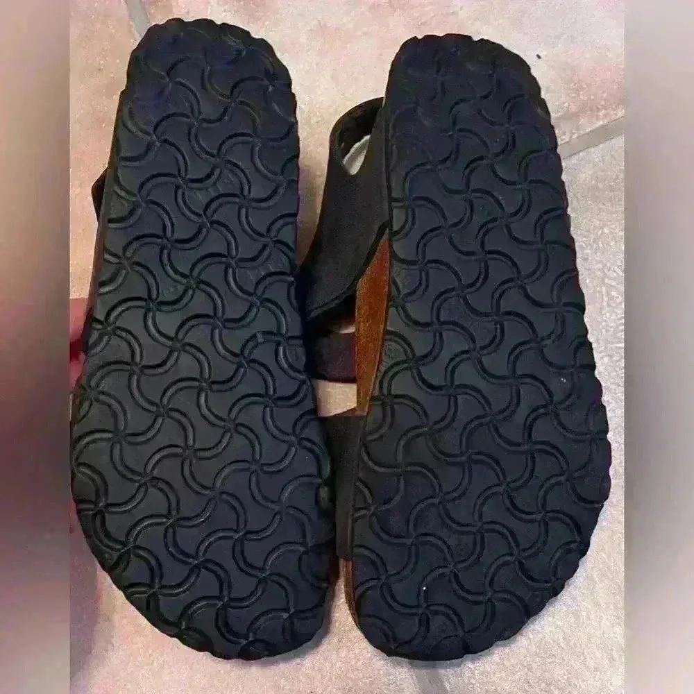 BIRKENSTOCK Birki’s Ellice SH10 blue/gray 3 strap sandals; size 39 / 8-8.5 - Image 5