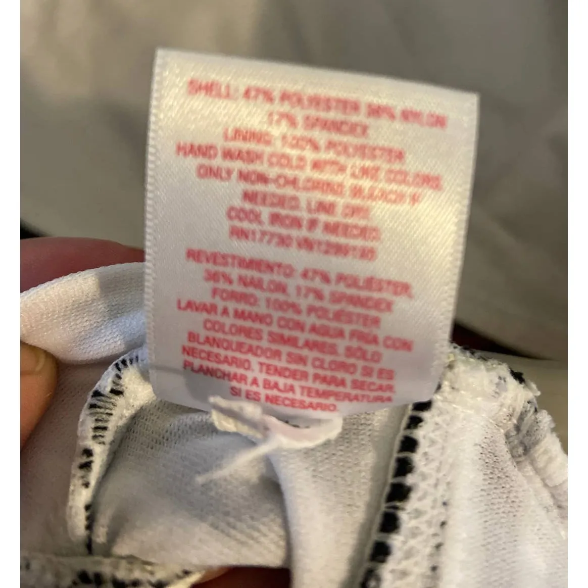 Xhilaration Womens Bikini Top‎ Size XS Black White Striped Ribbed Knit Swimwear - Image 4