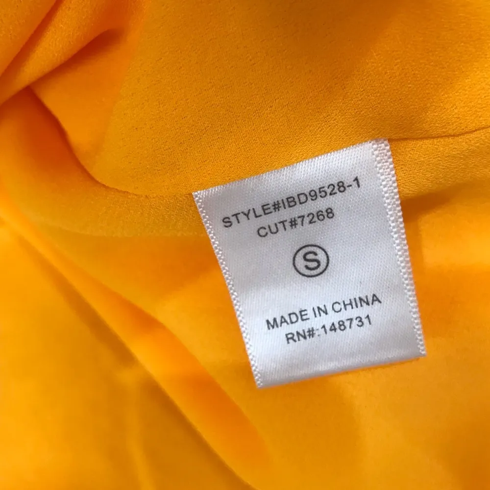 Boutique Blue Blush Wild Tangerines Wrap Mini Dress with Ruffled Hem sma… - Image 10