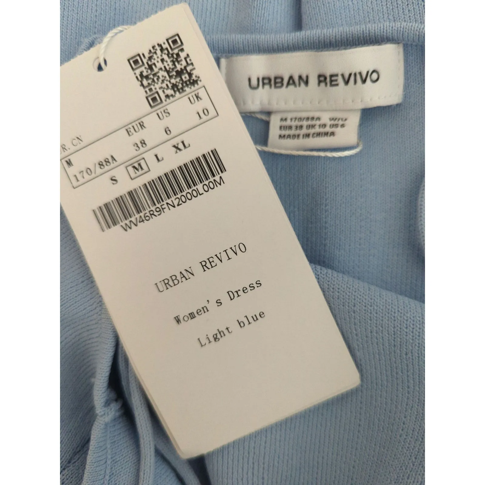 Urban Revivo Light Blue Cami Scoop Neck Slit Hem Dress MEDIUM NWT Coastal Casual - Image 10