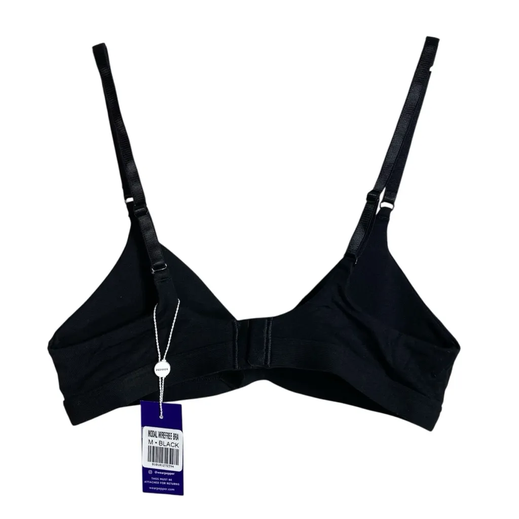 Pepper Modal Wire Free Bra Black Size M - Image 3
