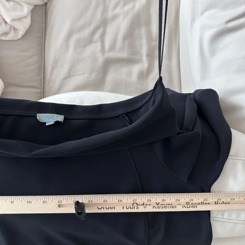 Maria Pinto Dress Womens Large Durga Mini‎ Tunic Scuba Lagenlook Sculpted Sleeve Black - Image 10