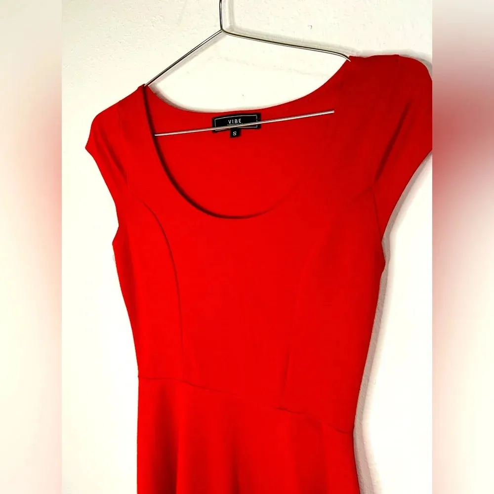 Vibe Vibrant Red Dress Essential Item Party or Casual - Image 4