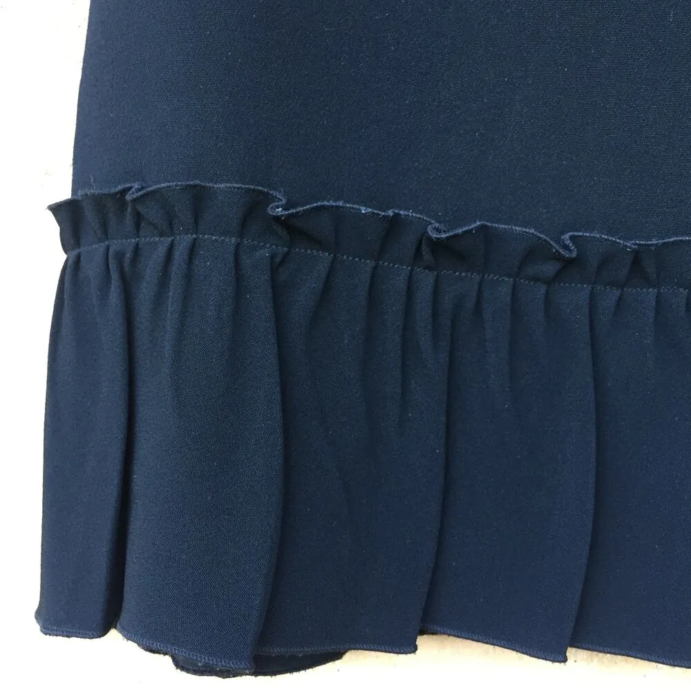 Moschino Black Knee Length Skirt 6 Ruffle Hem - Image 2