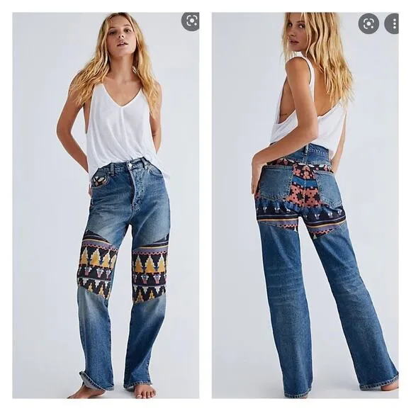 Free People Rocky Mountain Straight Leg Jeans - Image 2