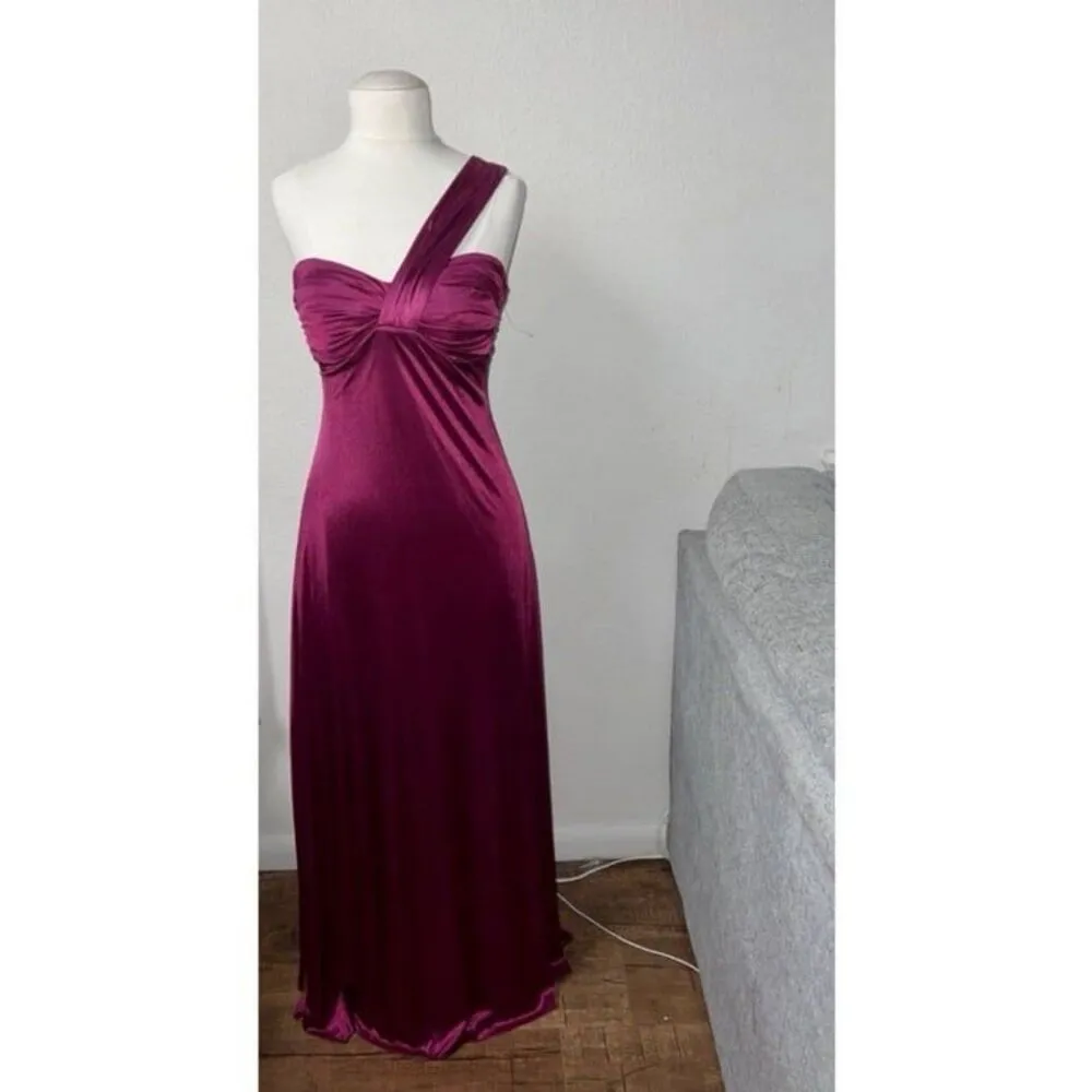 Windsor burgundy maroon red one shoulder maxi dress - Image 2