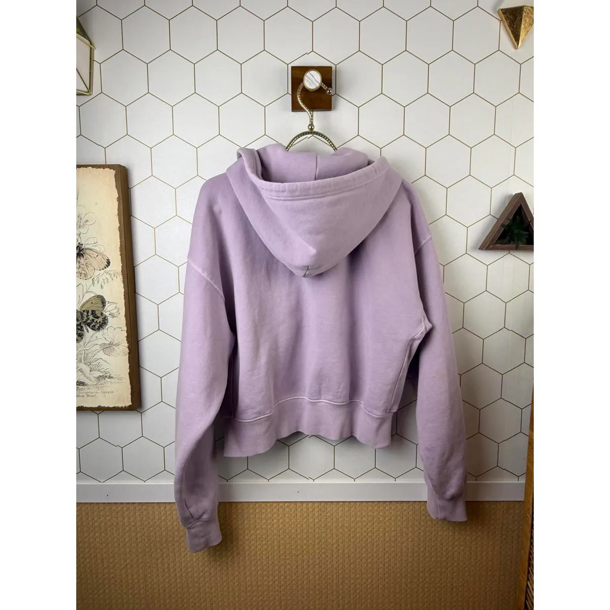 TNA Purple Full Zip Cozy Sweatfleece Boyfriend Fit Zip Hoodie - Image 2