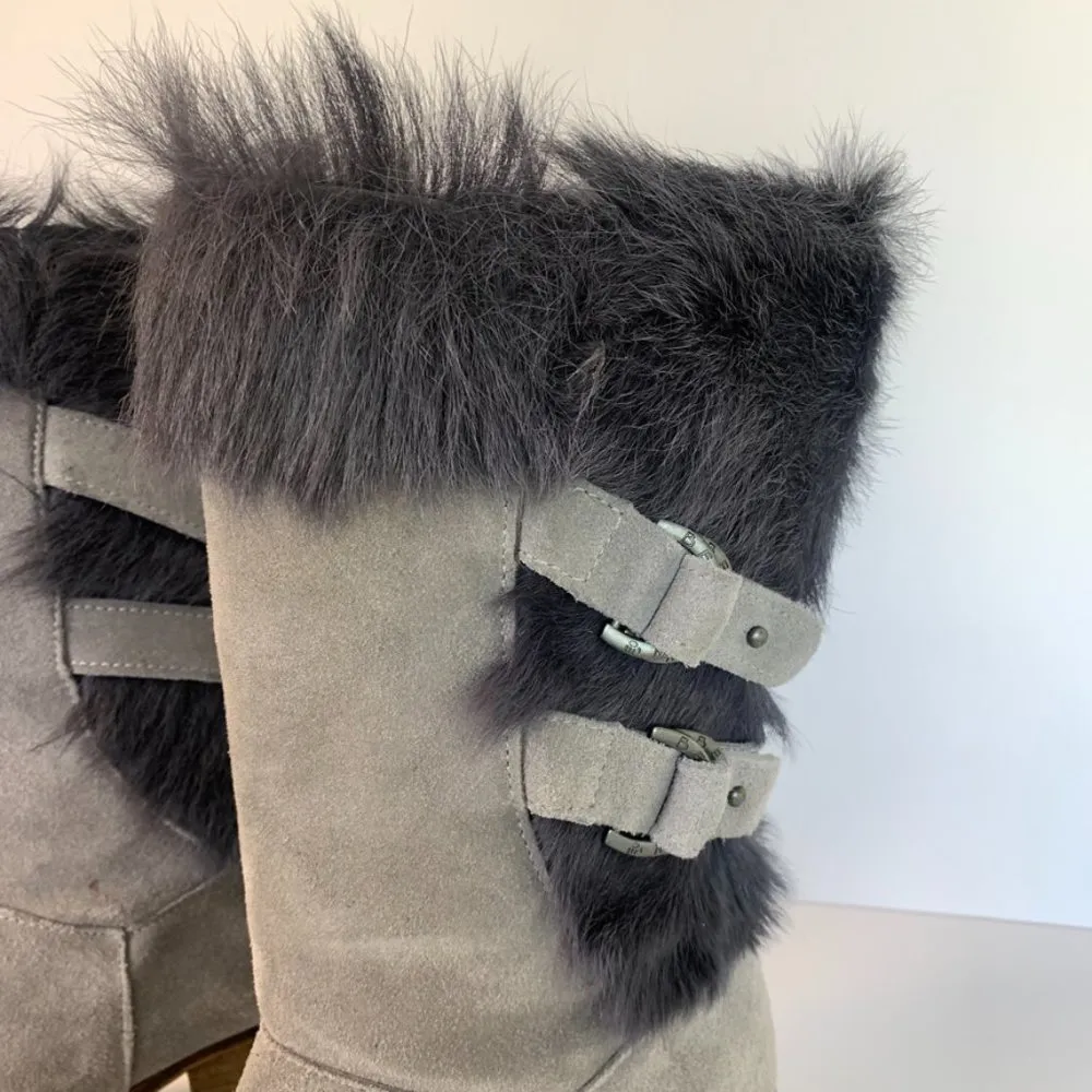 Bearpaw Gray Fog Suede Madeline Boots - Image 12