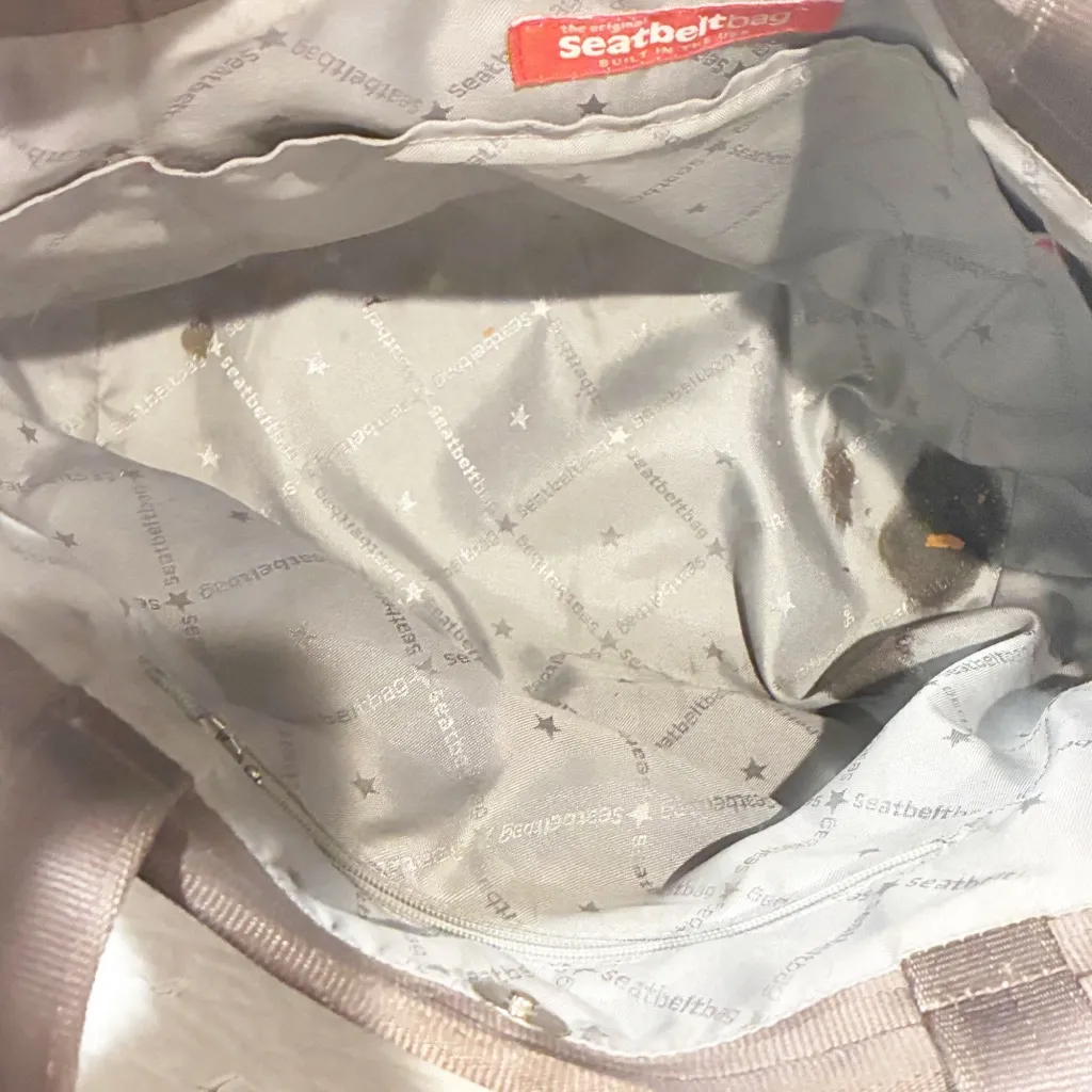 HARVEYS The Original Seatbelt Purse Light Brown Woven Bag Tote - Image 3