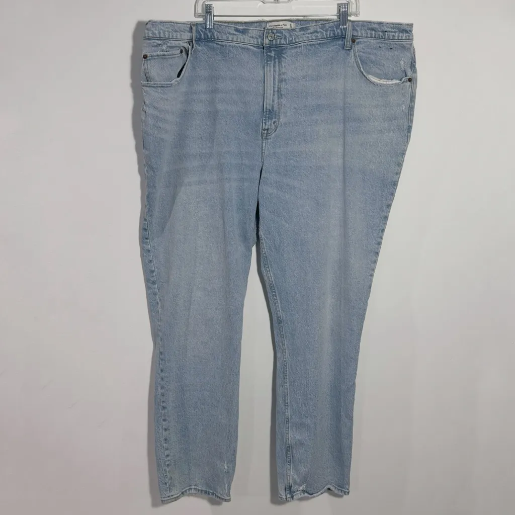 Abercrombie & Fitch Curve Love Ultra High Rise‎ 90s Straight Jean Size 24 Long - Image 2