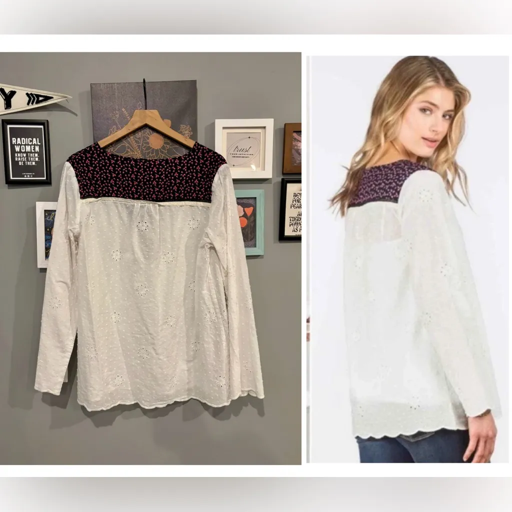 Matilda Jane SNOW GLOBE TUNIC • White • Embroidered •Swiss Dot • XL - Image 12