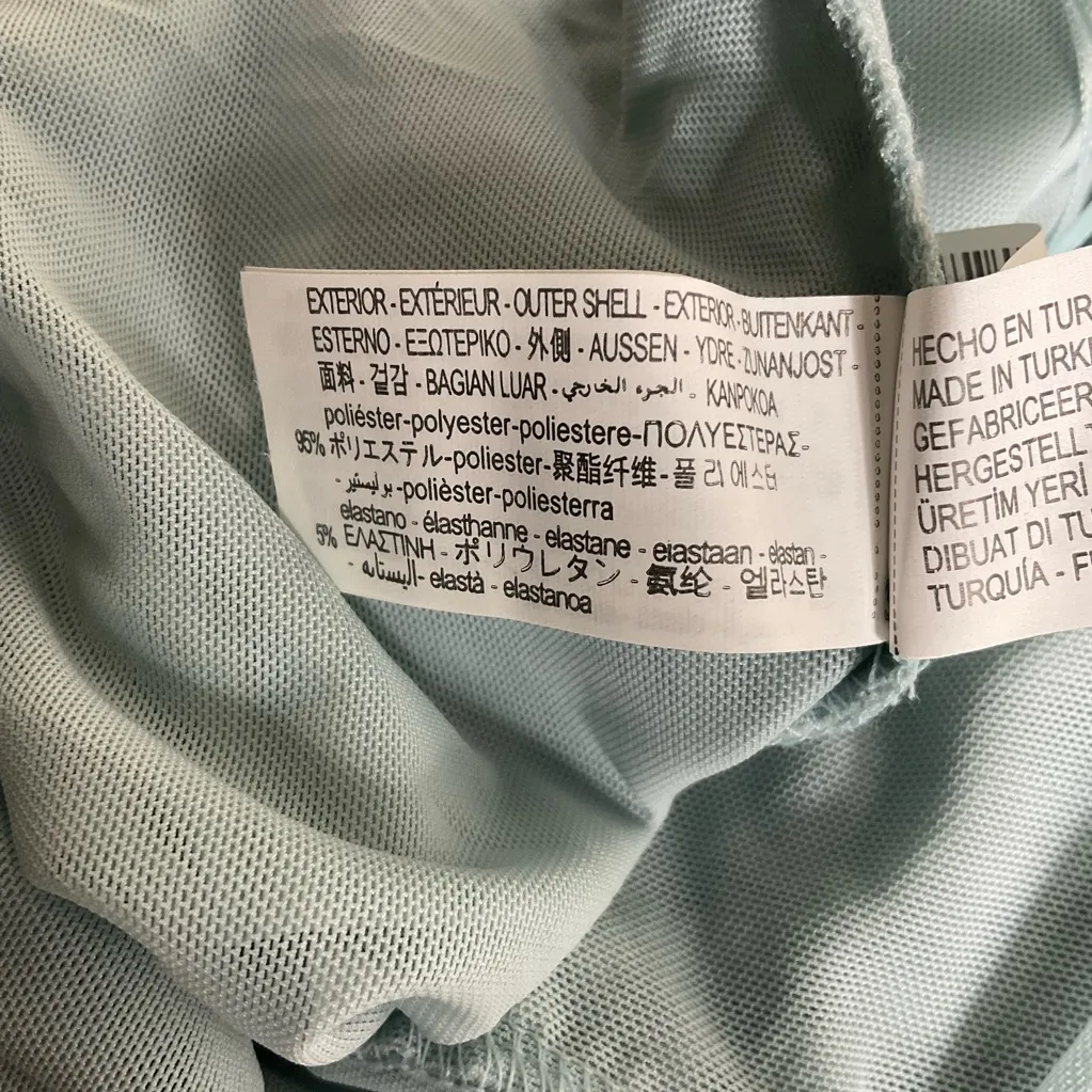 Zara Draped Asymmetrical Tulle Bodysuit in light blue Woman’s Size Medium - Image 6