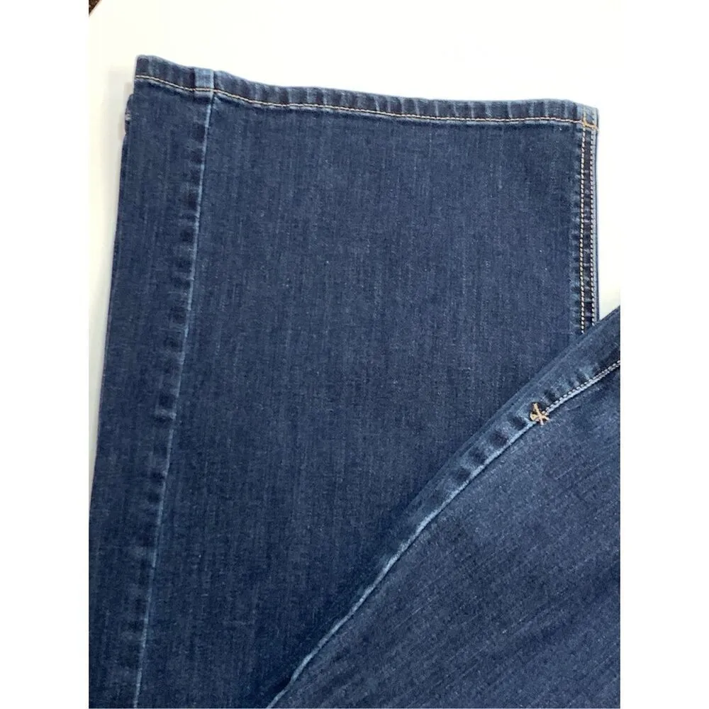 Lane Bryant Womens High Rise Tighter Tummy Tech Straight Jeans Dark Wash Size 24 - Image 3