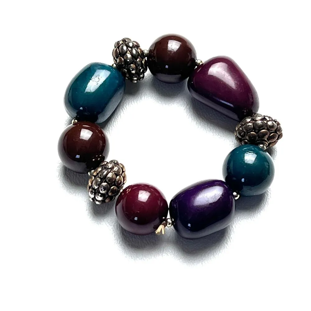Women's Fashion Beaded Multi-color Stretchy Band Bracelet - Image 3