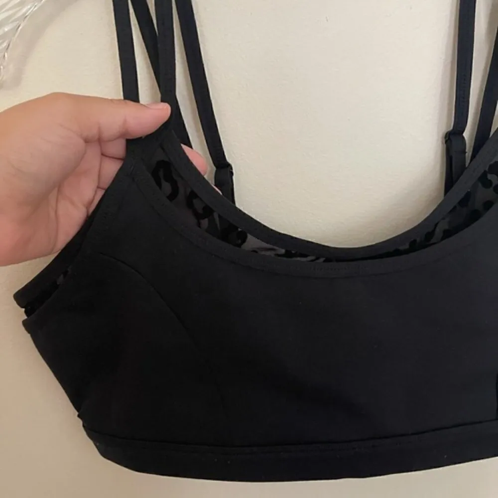 Good American Bra 3XL NWT Activewear Corset Mesh Leopard Athletic Athleisure - Image 6