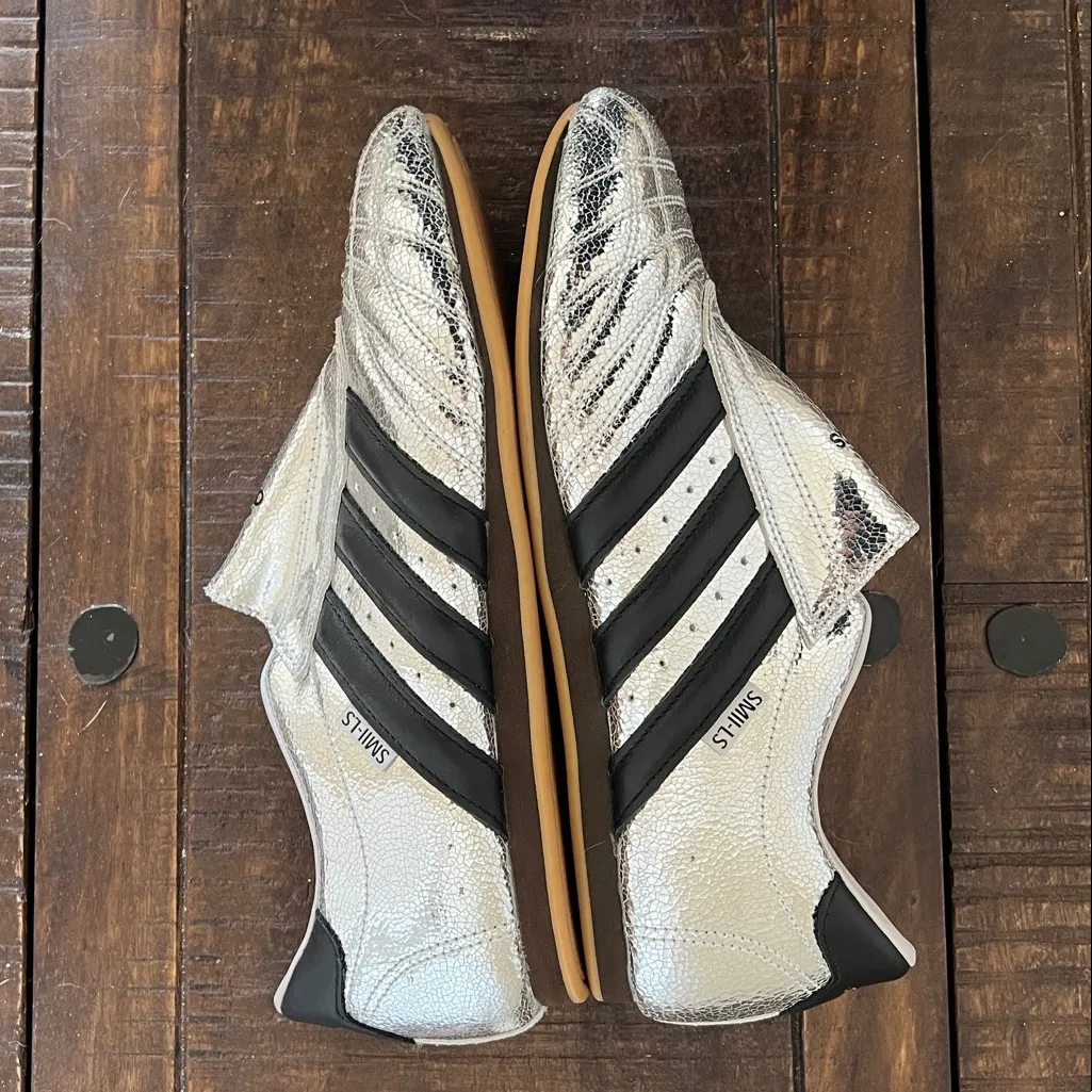 Adidas Originals WomensTaekwondo Metallic Silver Sneaker Shoe Sz 10 EUC - Image 10