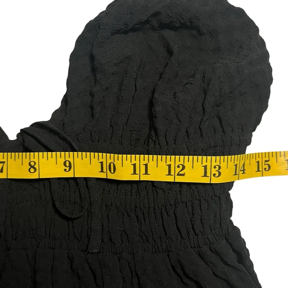 Aeropostale Y2K Babydoll Dress Size M Black Ruffled Hem Flowy Festival Coachella - Image 8