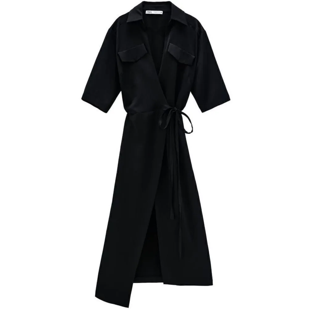 ZARA FLAP POCKET WRAP DRESS-NWT - Image 7