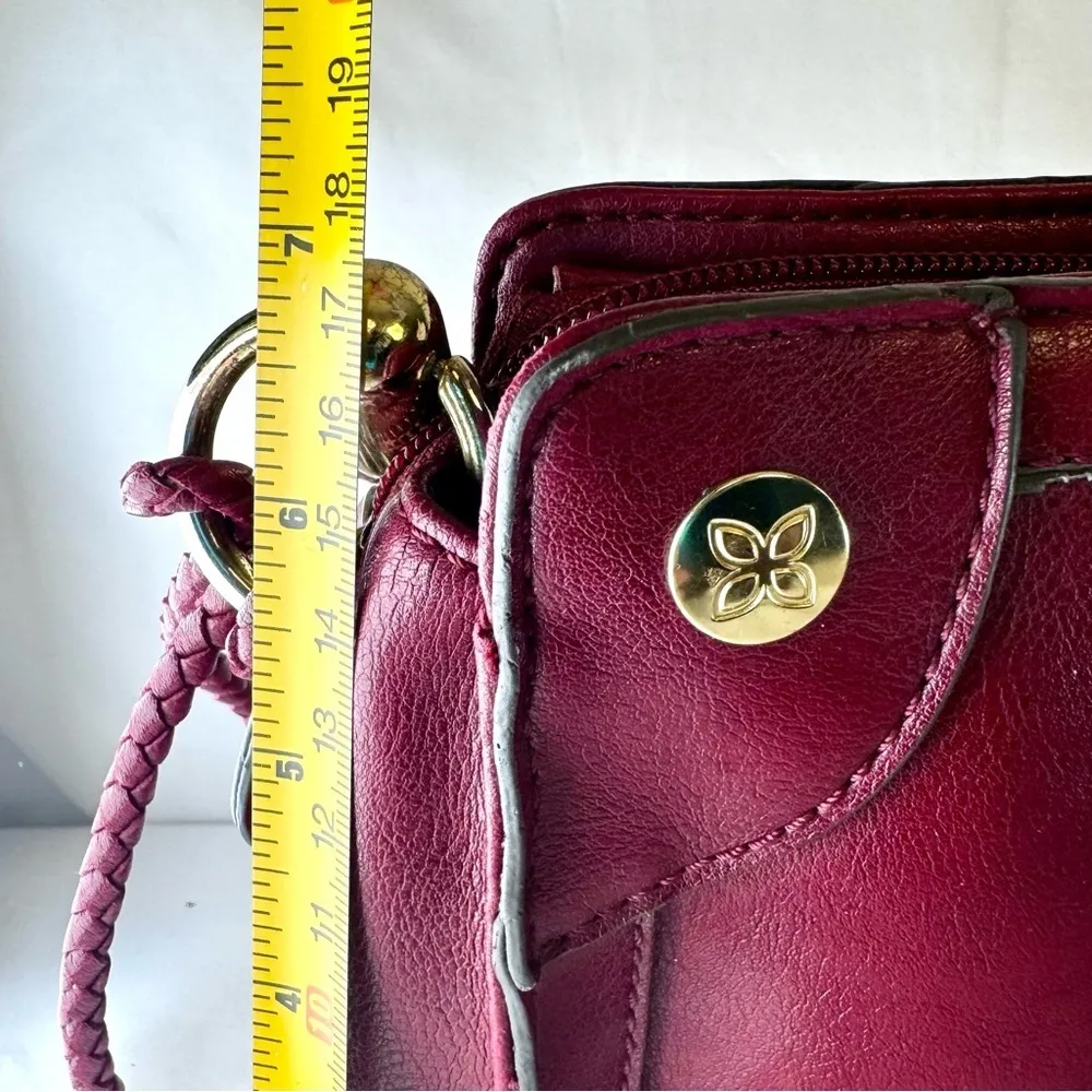 Relic Vintage Faux Leather Shoulder Bag Deep Reddish/Brown - Image 8