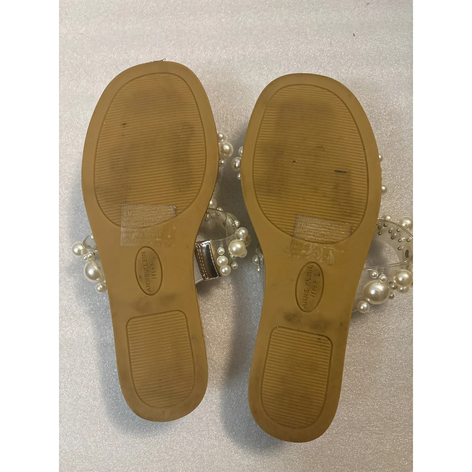 Ann Klein Blakely Pearl Sandal 6M Coquette Girl Quiet Luxury Mermaid Classic Silver Size 6 - Image 5