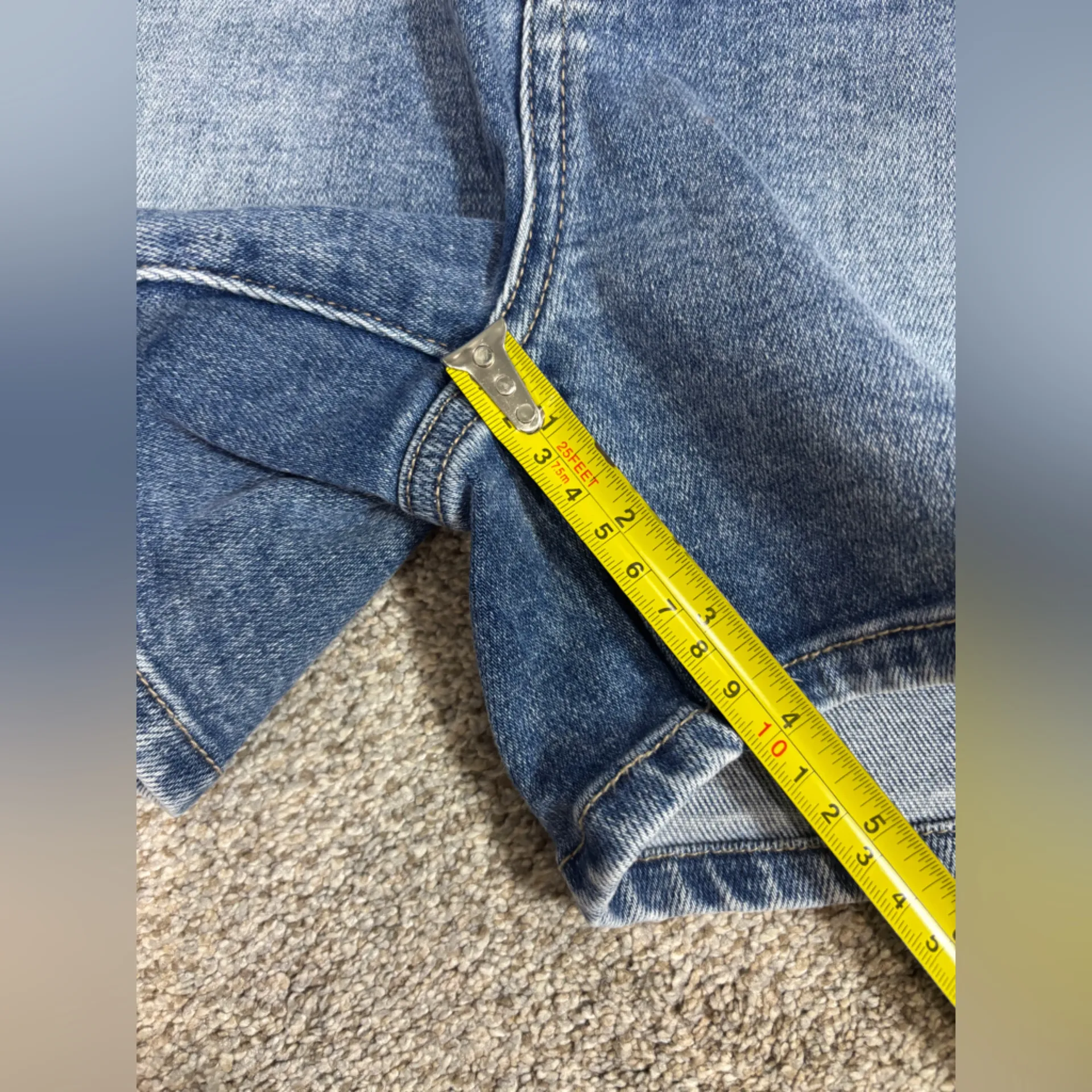 NWT RISEN TARA HIGH RISE SHORTS XL Blue - Image 4