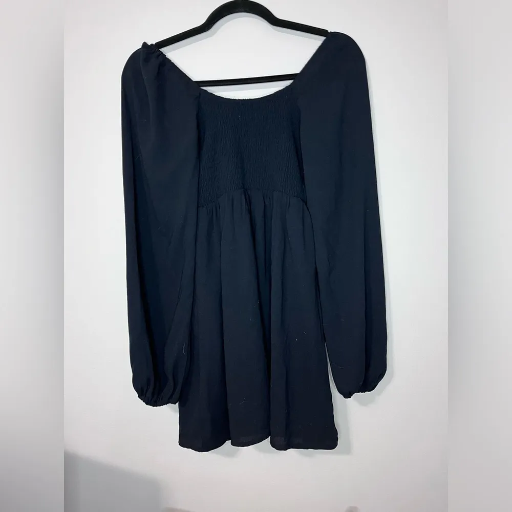 HOLLISTER Long Sleeve Black Mini Dress. Women’s Sz S. Corset Ruched GUC - Image 6