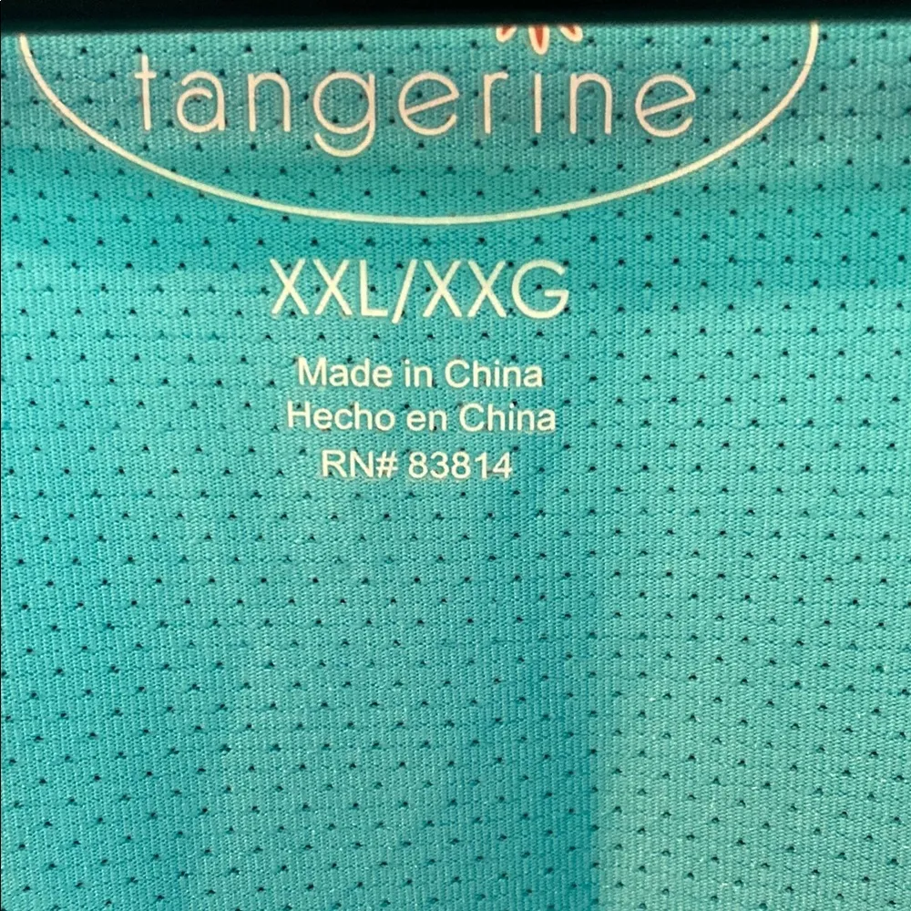 Tangerine  Blue Long Sleeve 3/4 Zip Polo Sweatshirt - Image 2