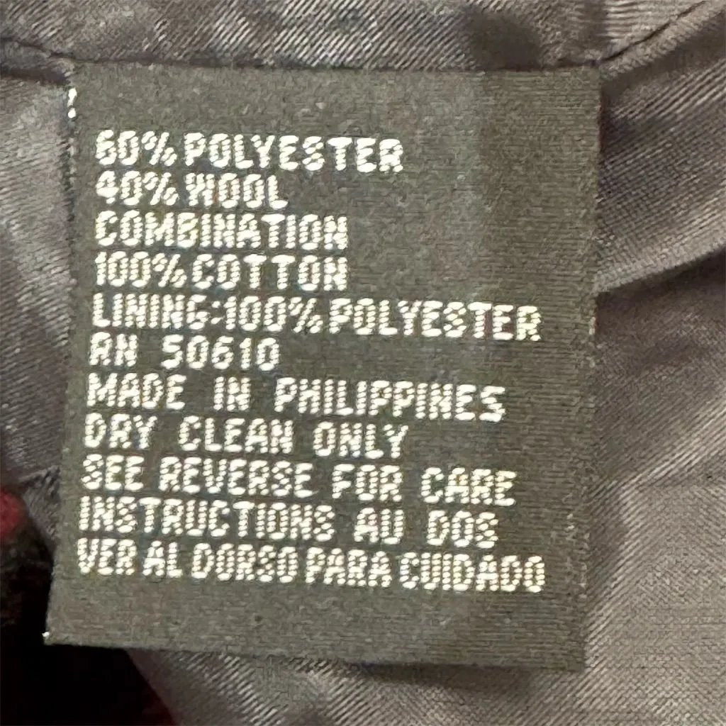 Kasper ASL Blazer Size 4 Red Plaid Wool Blend Velvet Collar Jacket VTG Preppy - Image 7