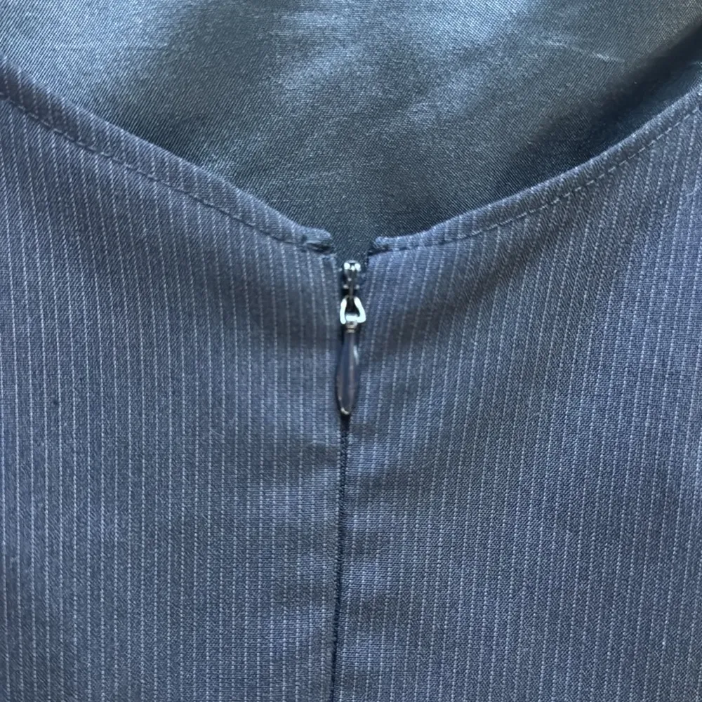 United Colors of Benetton Pinstripe Knee Length Dress Black Medium - Image 6