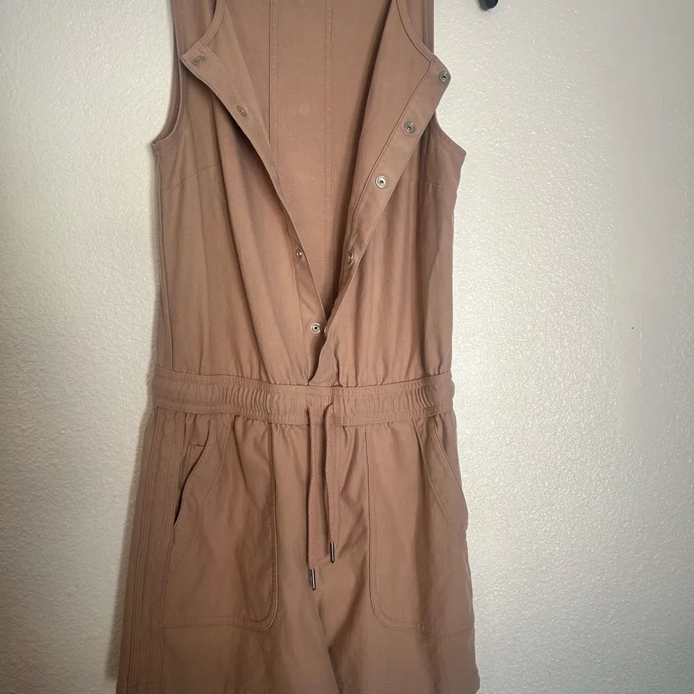 Athleta Farallon Romper Jumpsuit Mocha Latte XS - Image 4