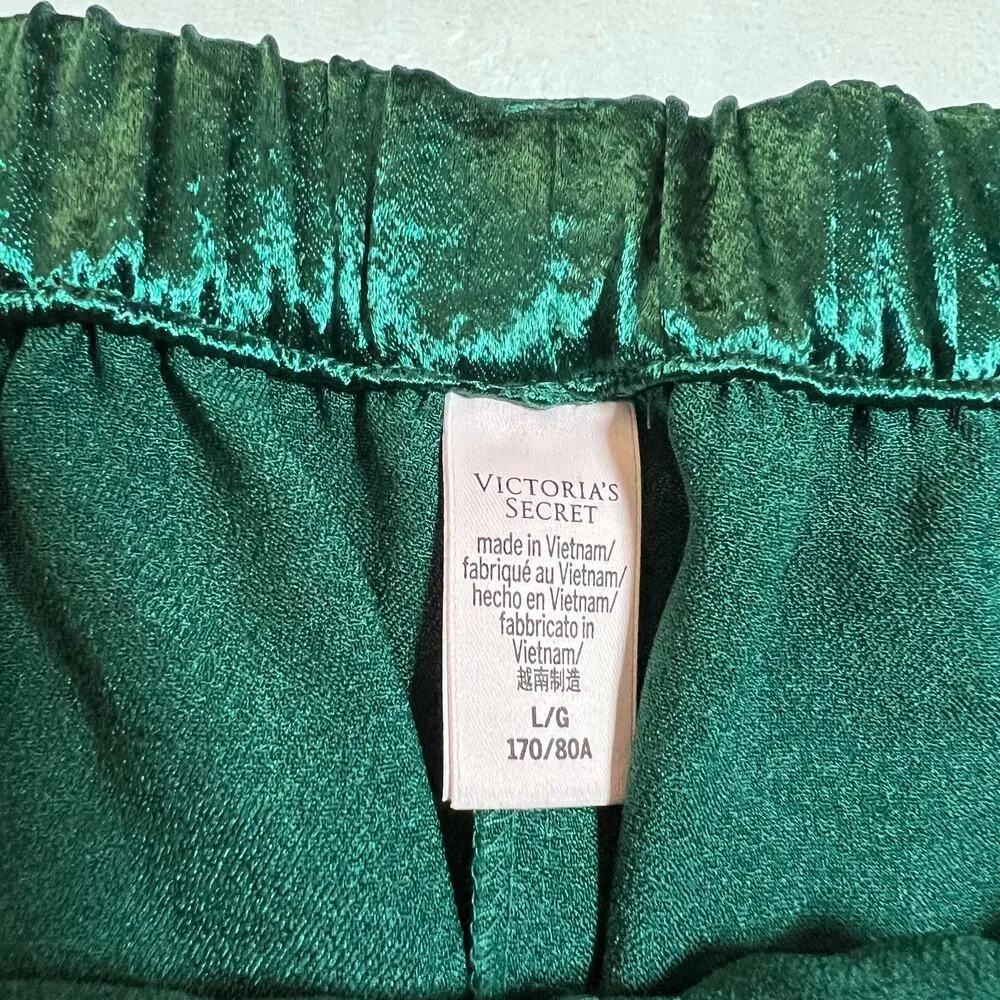 Victoria's Secret High Rise Satin Shorts with Rope Belt Size Large Holidays - Image 4