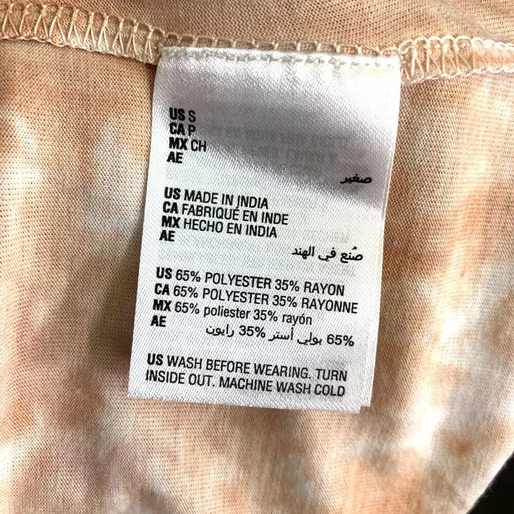 Style and Co Womens T Shirt Top Tie Dye Capped Sleeve Pullover Lightweight Small - Image 13