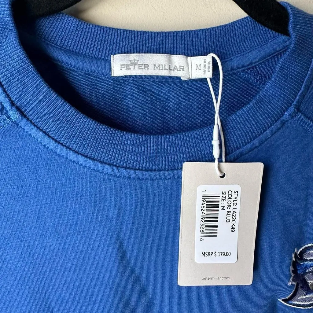 Peter Millar Women’s Creighton Blue Jays Pullover Long Sleeve Crew Sweatshirt M Size M - Image 3