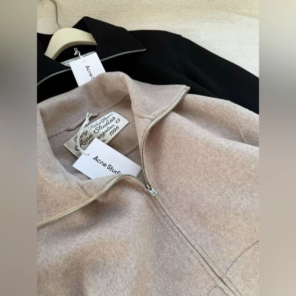 Acne Studios WOOL ZIP JACKET 32
colour:Oatmeal melange - Image 7