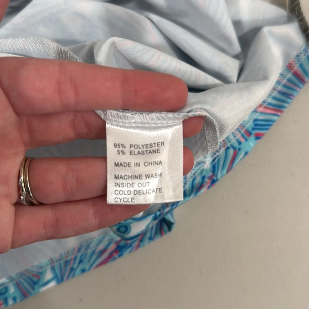 Tracy Negoshian Blue and White Patterned Mini Dress Size XS EUC - Image 10