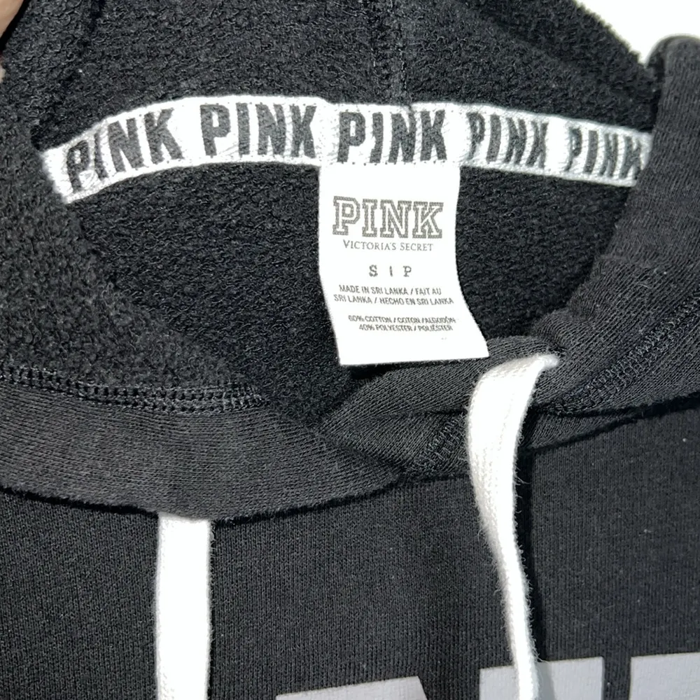 VS Pink Black & White Double Pink Pullover Hoodie - Image 3