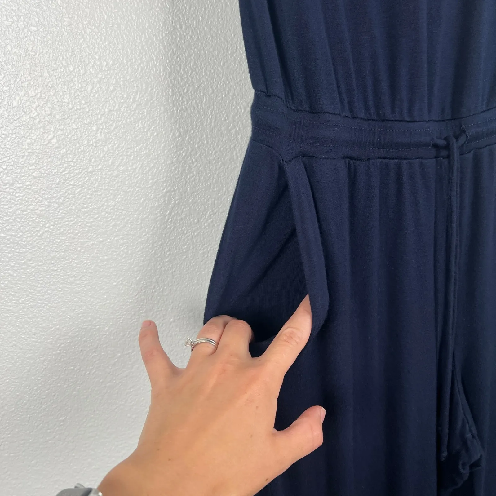 Michael Stars Women's Evereve Piper Strapless Jumpsuit Navy‎ Sz S - Image 5