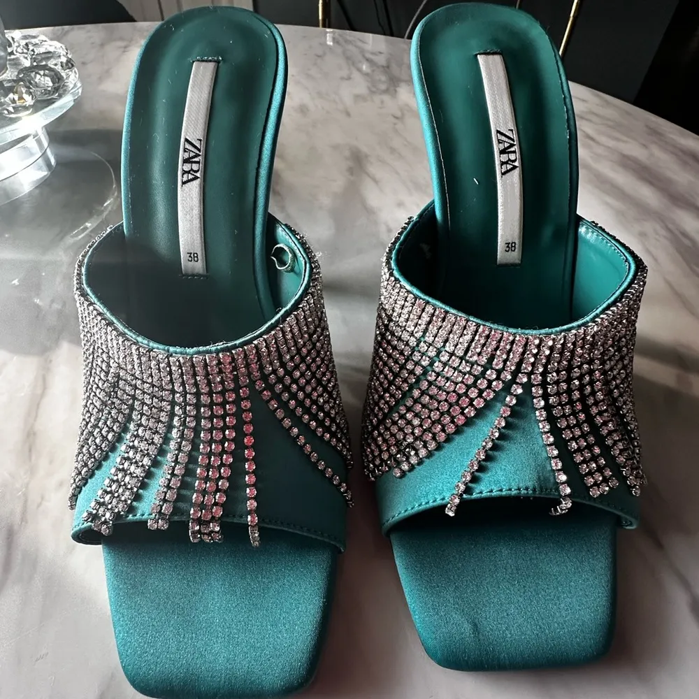 ZARA HEELS Rhinestone sparkly heeled - Image 6