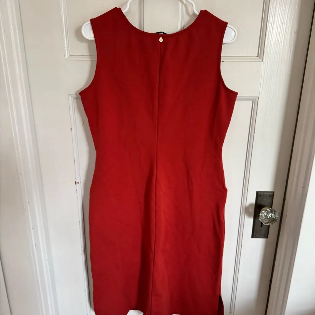 Betabrand rust orange sleeveless dress with pockets size large - Image 6
