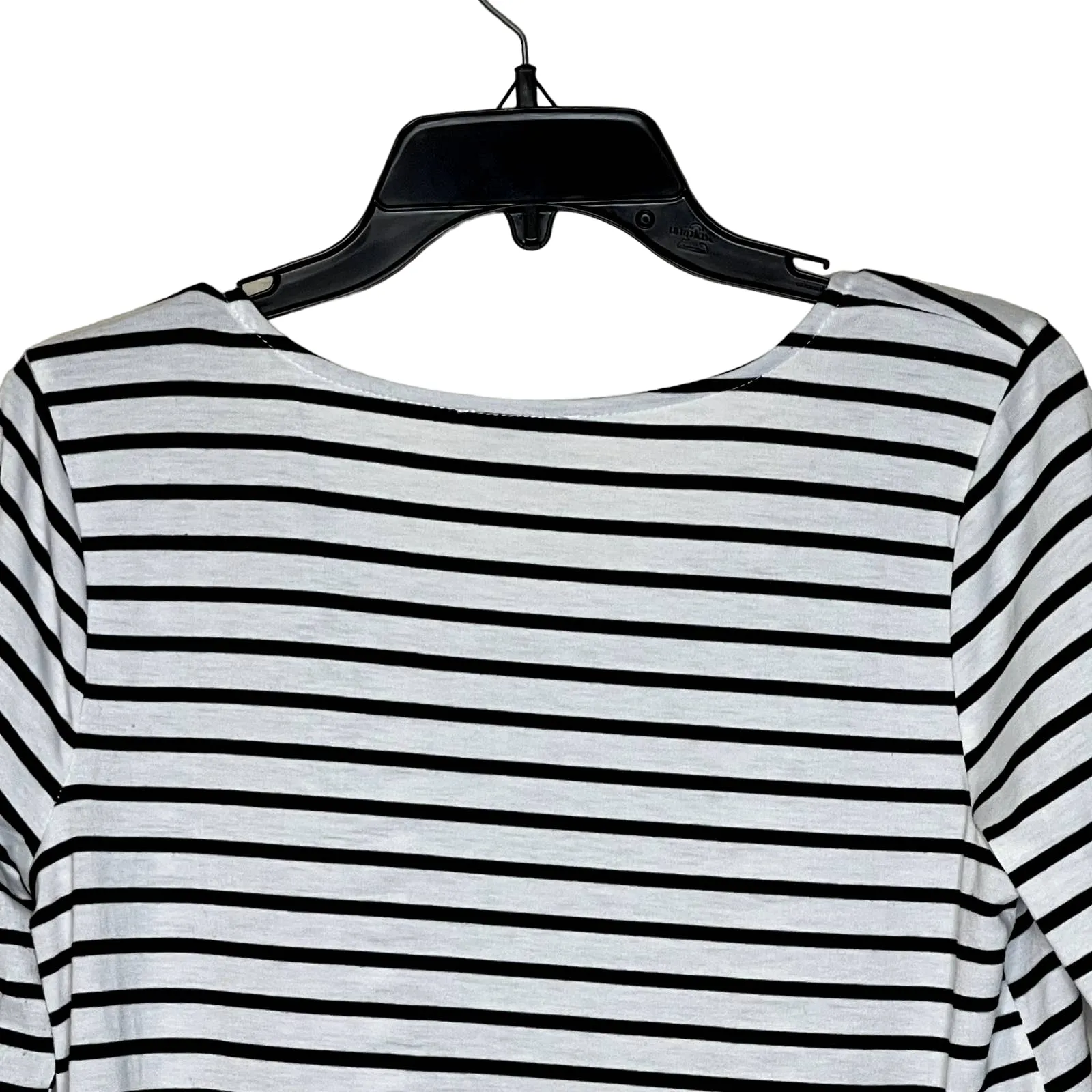 Umgee Tunic Top Size Small White Navy‎ Striped Pink Bottom Cotton Blend Womens - Image 7