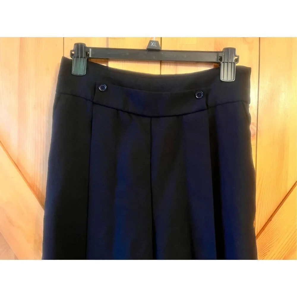 Romeo & Juliet Couture Black wide crop leg casual dress pants small S (3703) - Image 2