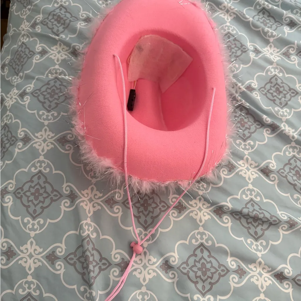 Pink Cowgirl Hat with Silver Tiara - Image 7