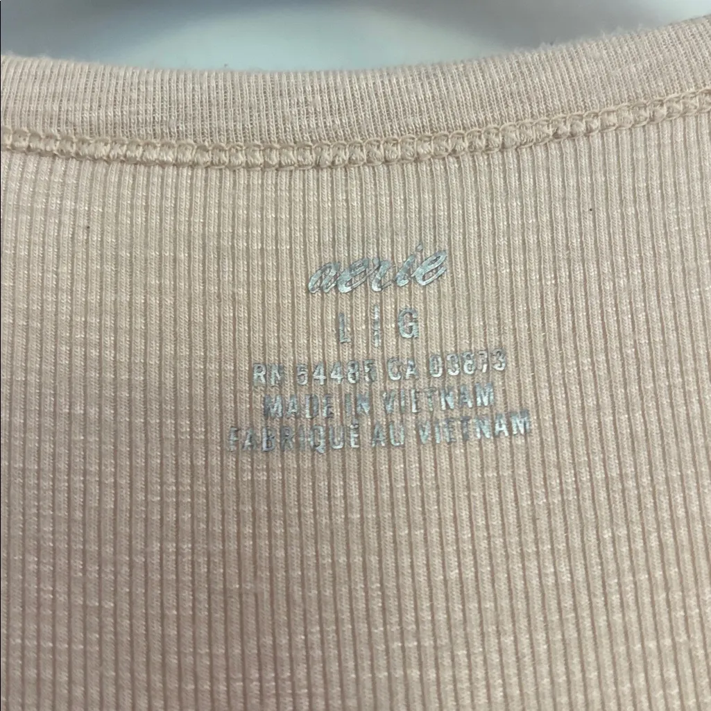 Aerie Light Tan Buttoned Tank Top - Image 2