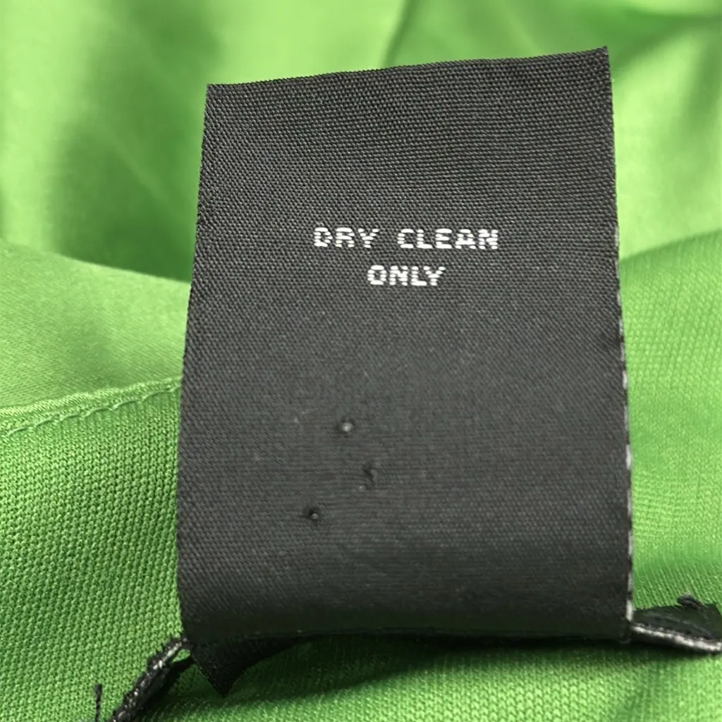 Teeze Me Green Satin Tulle Sleeveless Pleated Zip and Tie Back Cocktail Dress 7 - Image 13